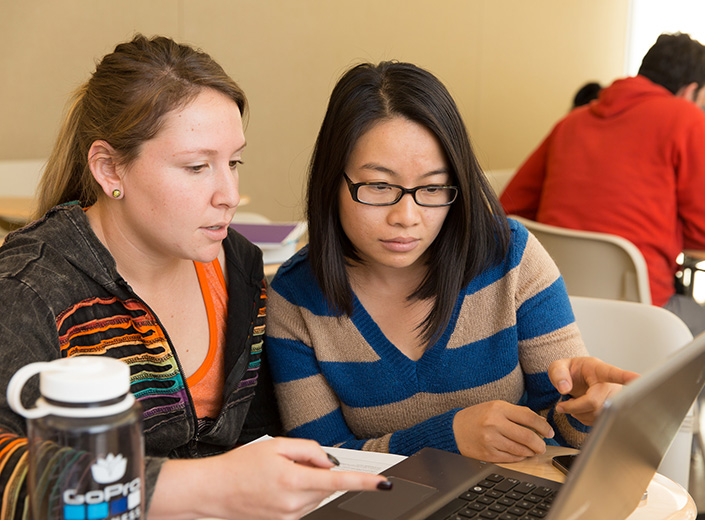 two students together