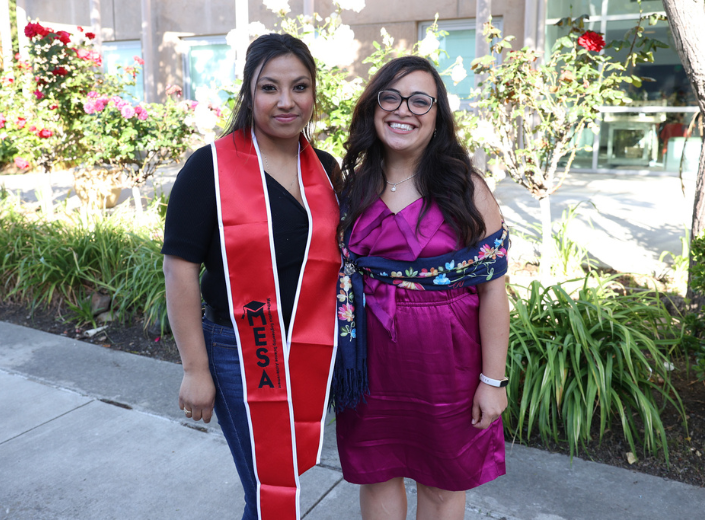 Smiling students at MESA graduation.