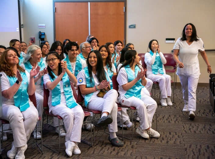 Nursing student smiling